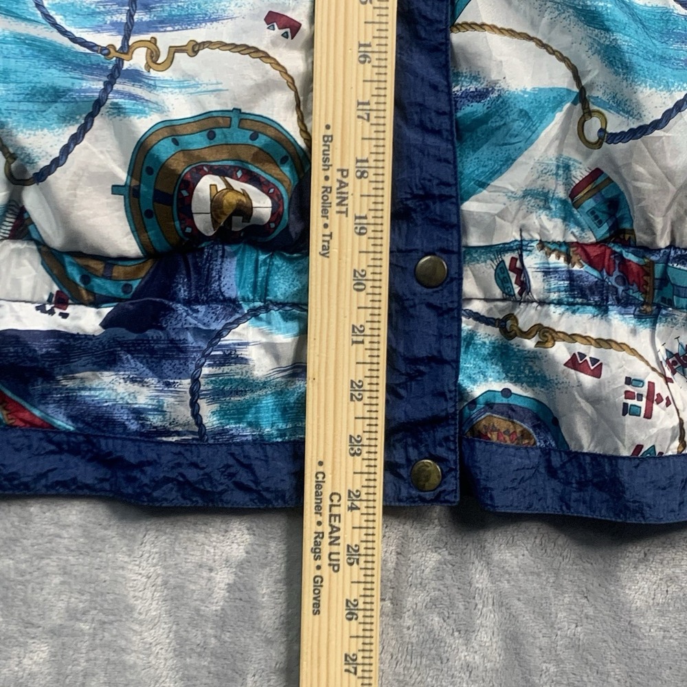 Vintage 90s Lavon Petites WindBreaker Womens Petite Small‎ Nautical Colorful - Picture 8 of 10